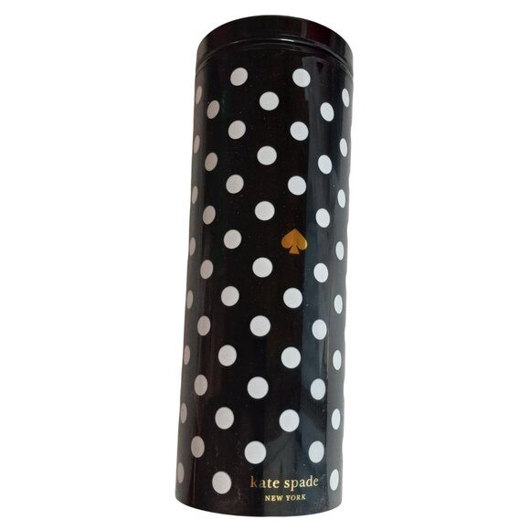 kate spade Other - Kate Spade New York 16 oz Tumbler Travel Mug Lid Black White Polka Dot Non Toxic
